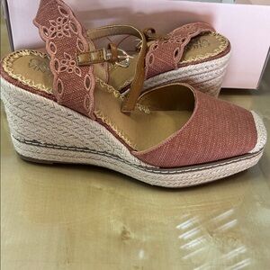 Crown Vintage Blush and Beige Espadrille Sandals
